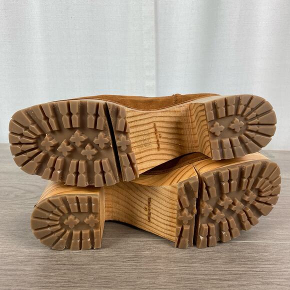 Free People Brown Suede Kenna Platform Lug Sole Clog Boots Sz.41(US 10) NWOB - Picture 14 of 16